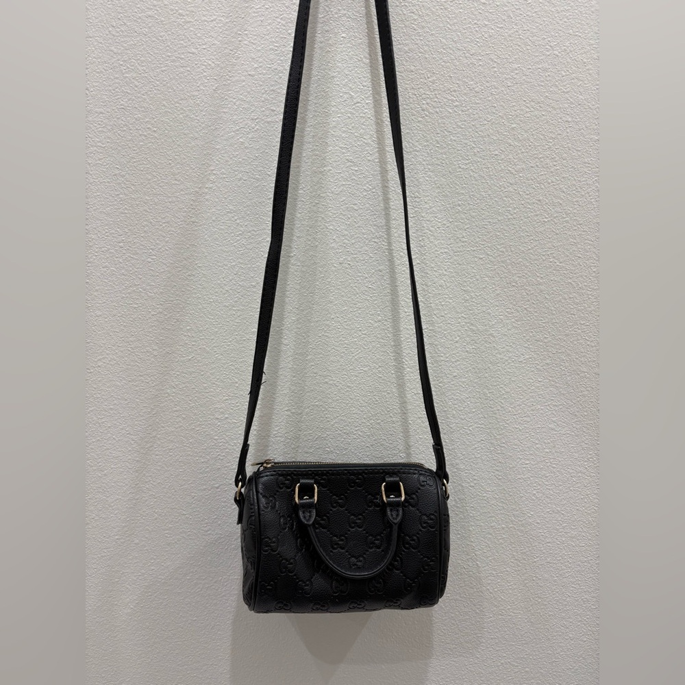 Small Black Faux Leather Crossbody